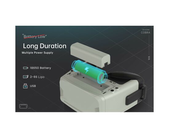 Очки FPV Skyzone Cobra X V4 Diversity DVR 5.8GHz 56CH L,X Band (COBRAX5G), изображение 4 Очки FPV Skyzone Cobra X V4 Diversity DVR 5.8GHz 56CH L,X Band (COBRAX5G), изображение 4