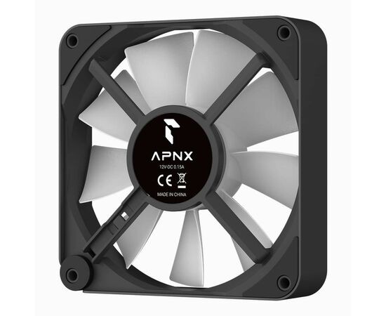 Кулер для корпуса APNX FP2-120 ARGB Black (APF3-PF11317.11), изображение 7 Кулер для корпуса APNX FP2-120 ARGB Black (APF3-PF11317.11), изображение 7