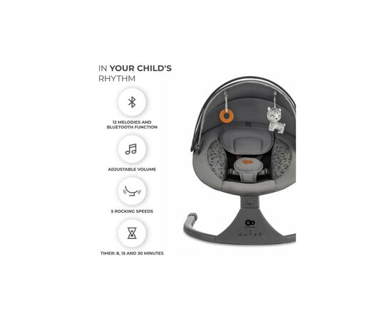 Кресло-качалка Kinderkraft Lumi 2 Dark Grey (5902533925025), изображение 10