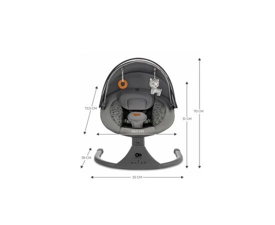 Кресло-качалка Kinderkraft Lumi 2 Dark Grey (5902533925025), изображение 11