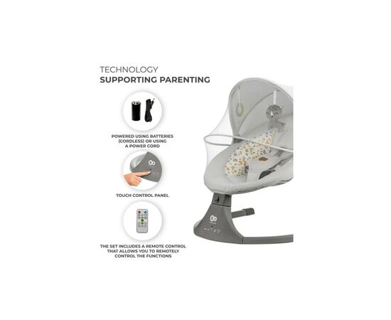 Кресло-качалка Kinderkraft Lumi 2 Light Grey (5902533925018), изображение 8