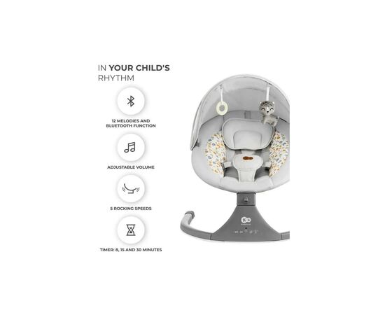 Кресло-качалка Kinderkraft Lumi 2 Light Grey (5902533925018), изображение 9