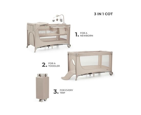 Детский манеж Kinderkraft с пеленатором Joy 2 Beige (5902533925162), изображение 2 Детский манеж Kinderkraft с пеленатором Joy 2 Beige (5902533925162), изображение 2