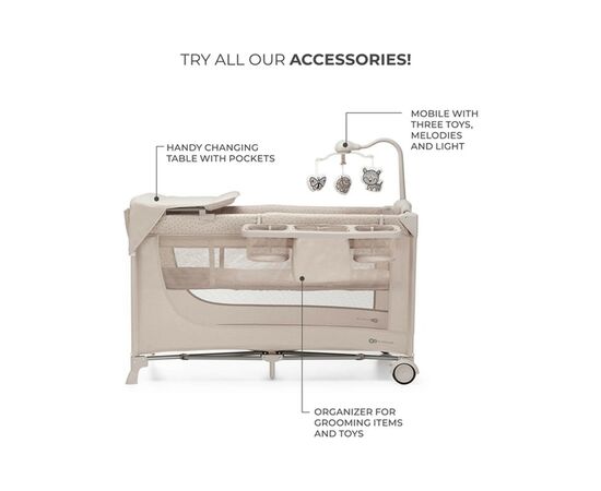 Детский манеж Kinderkraft с пеленатором Joy 2 Beige (5902533925162), изображение 6 Детский манеж Kinderkraft с пеленатором Joy 2 Beige (5902533925162), изображение 6