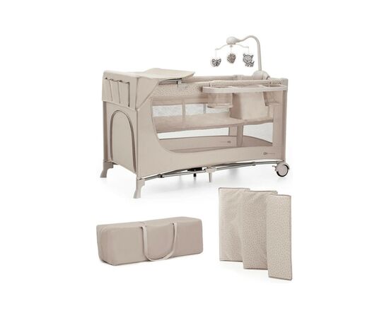 Дитячий манеж Kinderkraft с пеленатором Joy 2 Beige (5902533925162)