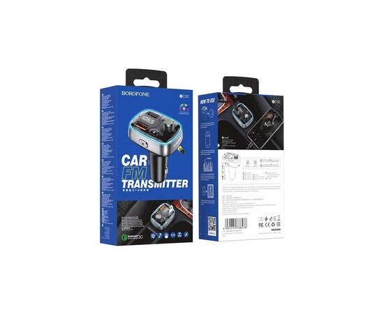 FM модулятор BOROFONE BC32, Black, Box, изображение 7 FM модулятор BOROFONE BC32, Black, Box, изображение 7