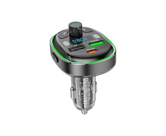 FM модулятор BOROFONE BC47, Gray, Box