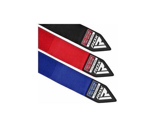 Бинт для спорту RDX для боксу RB Hand Wraps Combine 3 пари Red,Black,Blue (4.5м.) (HWC-RBU+), зображення 3