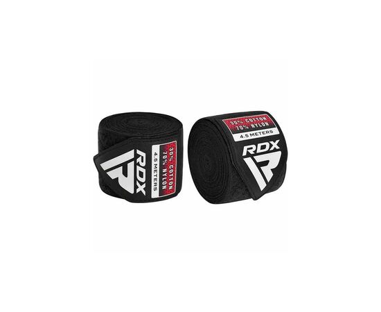 Бинт для спорту RDX для боксу RB Hand Wraps Combine 3 пари Red,Black,Blue (4.5м.) (HWC-RBU+), зображення 5