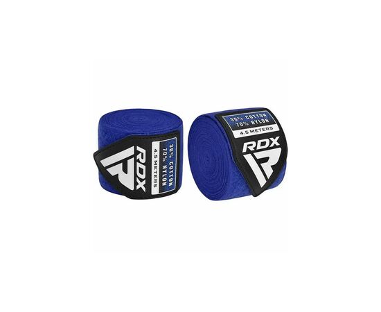 Бинт для спорту RDX для боксу RB Hand Wraps Combine 3 пари Red,Black,Blue (4.5м.) (HWC-RBU+), зображення 6