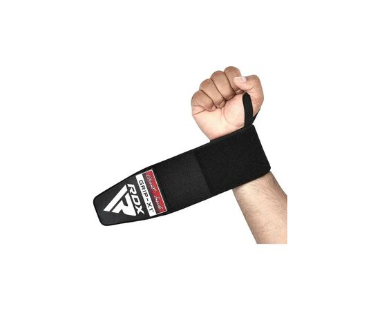 Бинт для спорта RDX для зап'ястя W3 Gym Wrist Wraps Full Black (WAH-W3FB), изображение 4 Бинт для спорта RDX для зап'ястя W3 Gym Wrist Wraps Full Black (WAH-W3FB), изображение 4