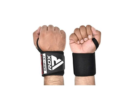 Бинт для спорта RDX для зап'ястя W3 Gym Wrist Wraps Full Black (WAH-W3FB), изображение 5 Бинт для спорта RDX для зап'ястя W3 Gym Wrist Wraps Full Black (WAH-W3FB), изображение 5