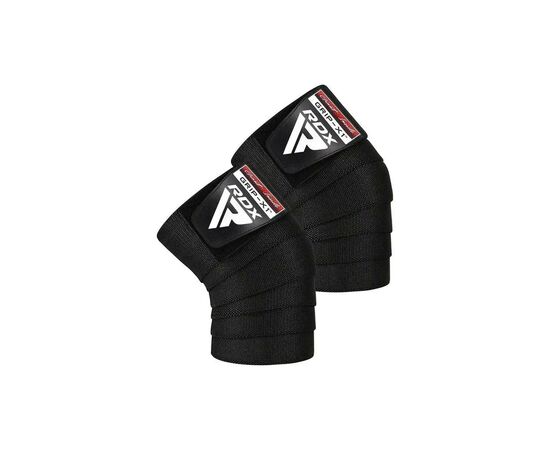 Бинт для спорта RDX на коліна K1 GYM Knee Wraps Full Black (WAH-K1FB)