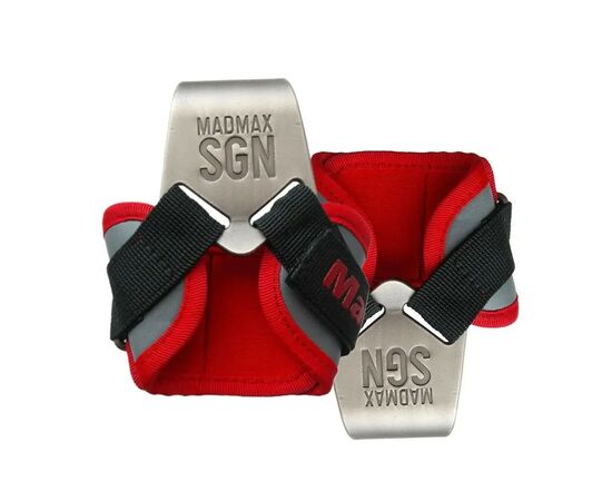 Гаки для тяги на зап'ястя MadMax MFA-330 Lat Hooks Antic silver/Grey/Red (MFA-330-U)