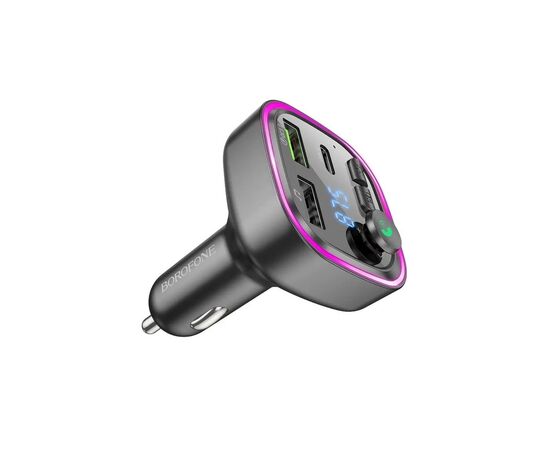 FM модулятор BOROFONE BC48 Broad 2 USB, USB Type-C Black (BC48B), изображение 3 FM модулятор BOROFONE BC48 Broad 2 USB, USB Type-C Black (BC48B), изображение 3