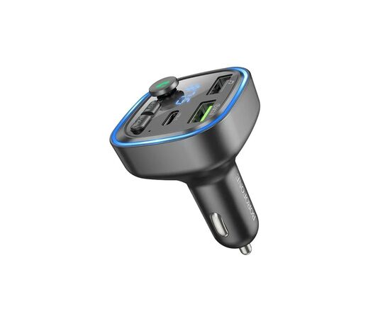 FM модулятор BOROFONE BC48 Broad 2 USB, USB Type-C Black (BC48B), изображение 6 FM модулятор BOROFONE BC48 Broad 2 USB, USB Type-C Black (BC48B), изображение 6