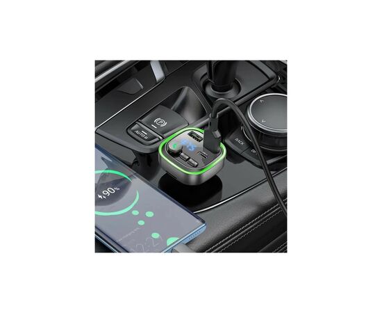 FM модулятор BOROFONE BC48 Broad 2 USB, USB Type-C Black (BC48B), изображение 9 FM модулятор BOROFONE BC48 Broad 2 USB, USB Type-C Black (BC48B), изображение 9