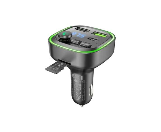 FM модулятор BOROFONE BC48 Broad 2 USB, USB Type-C Black (BC48B)