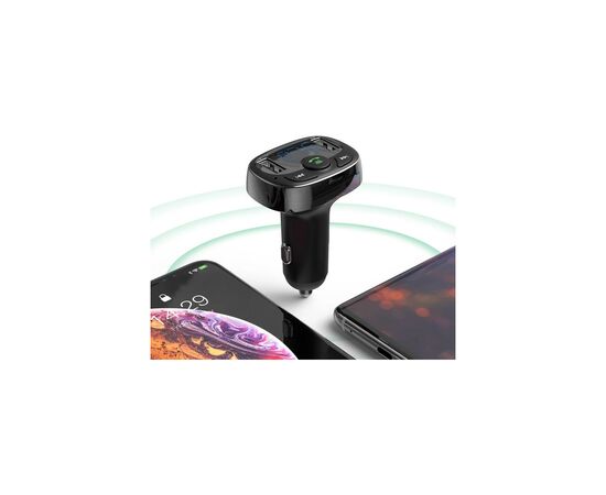 FM модулятор Baseus T Shaped S-09A 2 х USB Type-A, microSD Black (CCMT000001), изображение 10 FM модулятор Baseus T Shaped S-09A 2 х USB Type-A, microSD Black (CCMT000001), изображение 10