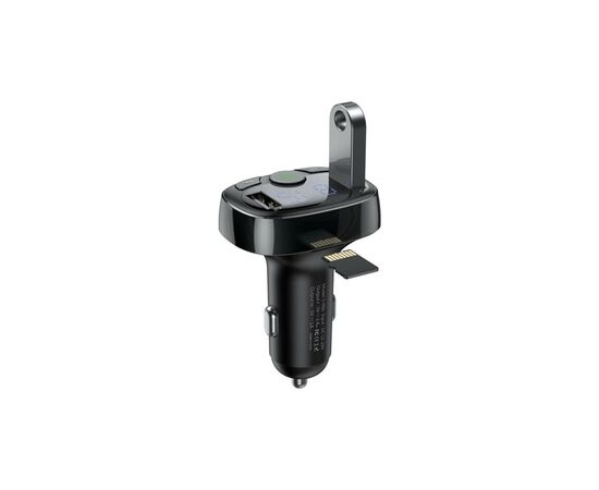 FM модулятор Baseus T Shaped S-09A 2 х USB Type-A, microSD Black (CCMT000001), изображение 4 FM модулятор Baseus T Shaped S-09A 2 х USB Type-A, microSD Black (CCMT000001), изображение 4