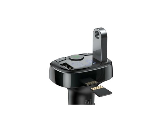 FM модулятор Baseus T Shaped S-09A 2 х USB Type-A, microSD Black (CCMT000001), изображение 6 FM модулятор Baseus T Shaped S-09A 2 х USB Type-A, microSD Black (CCMT000001), изображение 6