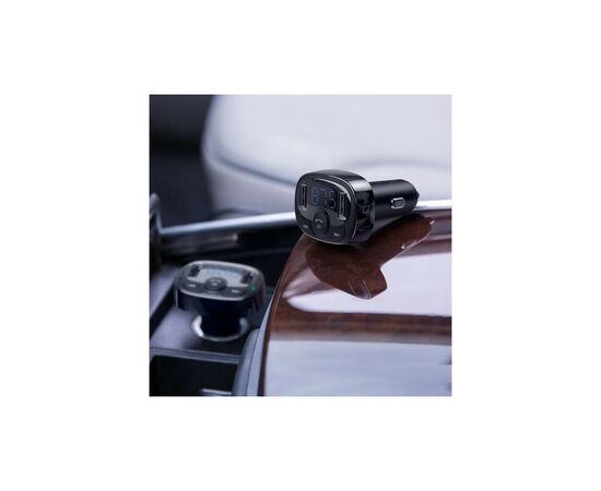 FM модулятор Baseus T Shaped S-09A 2 х USB Type-A, microSD Black (CCMT000001), изображение 7 FM модулятор Baseus T Shaped S-09A 2 х USB Type-A, microSD Black (CCMT000001), изображение 7