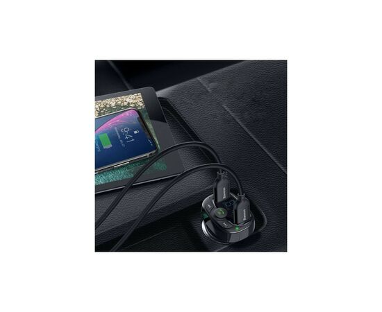 FM модулятор Baseus T Shaped S-09A 2 х USB Type-A, microSD Black (CCMT000001), изображение 9 FM модулятор Baseus T Shaped S-09A 2 х USB Type-A, microSD Black (CCMT000001), изображение 9