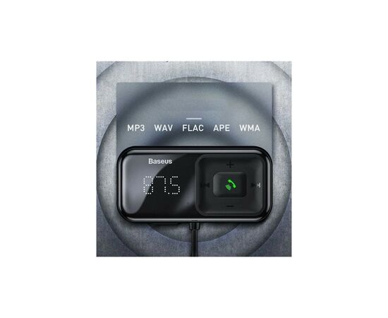 FM модулятор Baseus T Shaped S-16 2 х USB Type-A, microSD, AUX Black (CCMT000201), изображение 10 FM модулятор Baseus T Shaped S-16 2 х USB Type-A, microSD, AUX Black (CCMT000201), изображение 10