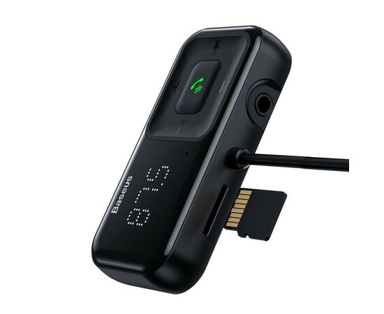 FM модулятор Baseus T Shaped S-16 2 х USB Type-A, microSD, AUX Black (CCMT000201), изображение 2 FM модулятор Baseus T Shaped S-16 2 х USB Type-A, microSD, AUX Black (CCMT000201), изображение 2