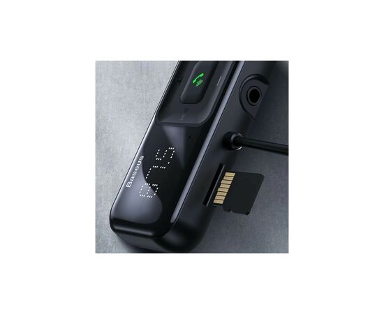 FM модулятор Baseus T Shaped S-16 2 х USB Type-A, microSD, AUX Black (CCMT000201), изображение 8 FM модулятор Baseus T Shaped S-16 2 х USB Type-A, microSD, AUX Black (CCMT000201), изображение 8
