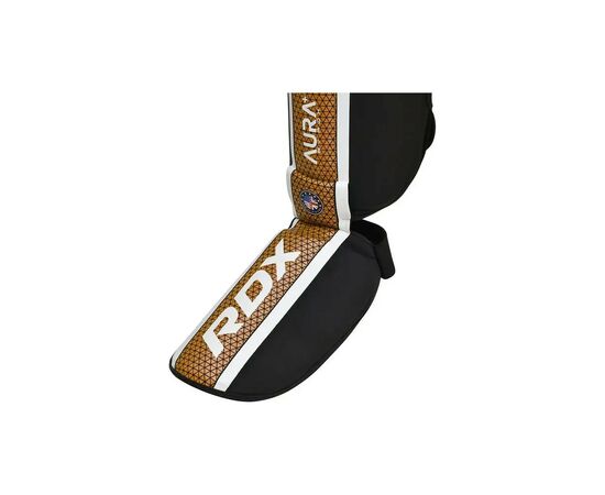 Защита голени и стопы RDX Shin Instep Aura Plus T-17 Black Golden M (SGR-T17BGL-M+), изображение 4 Защита голени и стопы RDX Shin Instep Aura Plus T-17 Black Golden M (SGR-T17BGL-M+), изображение 4