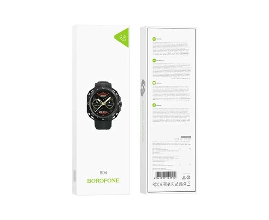 Смарт-часы BOROFONE BD4 Smart sports watch(call version) Black (BD4BB), изображение 8 Смарт-часы BOROFONE BD4 Smart sports watch(call version) Black (BD4BB), изображение 8