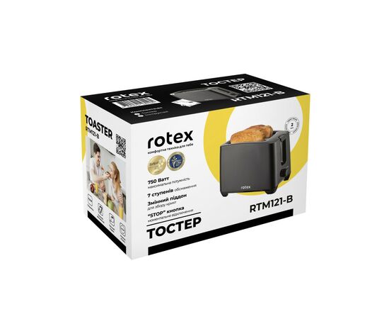 Тостер Rotex RTM121-B, изображение 8 Тостер Rotex RTM121-B, изображение 8