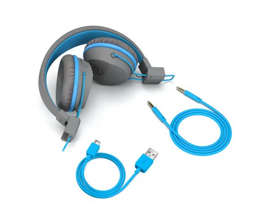 Навушники Jlab JBuddies Studio Wireless Graphite/Blue (IEUHBSTUDIORGRYBLU4), зображення 4 Навушники Jlab JBuddies Studio Wireless Graphite/Blue (IEUHBSTUDIORGRYBLU4), зображення 4