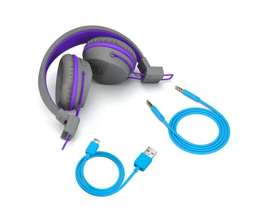 Наушники Jlab JBuddies Studio Wireless Graphite/Purple (IEUHBSTUDIORGRYPRPL4), изображение 4 Наушники Jlab JBuddies Studio Wireless Graphite/Purple (IEUHBSTUDIORGRYPRPL4), изображение 4