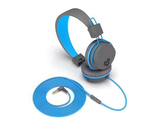 Наушники Jlab JBuddies Studio Kids Wired Graphite/Blue (IEUHJKSTUDIORGRYBLU6), изображение 4 Наушники Jlab JBuddies Studio Kids Wired Graphite/Blue (IEUHJKSTUDIORGRYBLU6), изображение 4