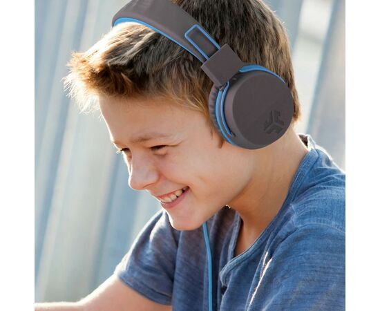 Наушники Jlab JBuddies Studio Kids Wired Graphite/Blue (IEUHJKSTUDIORGRYBLU6), изображение 5 Наушники Jlab JBuddies Studio Kids Wired Graphite/Blue (IEUHJKSTUDIORGRYBLU6), изображение 5
