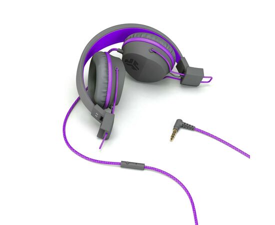 Наушники Jlab JBuddies Studio Kids Wired Graphite/Violet (IEUHJKSTUDIORGRYPRP6), изображение 3 Наушники Jlab JBuddies Studio Kids Wired Graphite/Violet (IEUHJKSTUDIORGRYPRP6), изображение 3