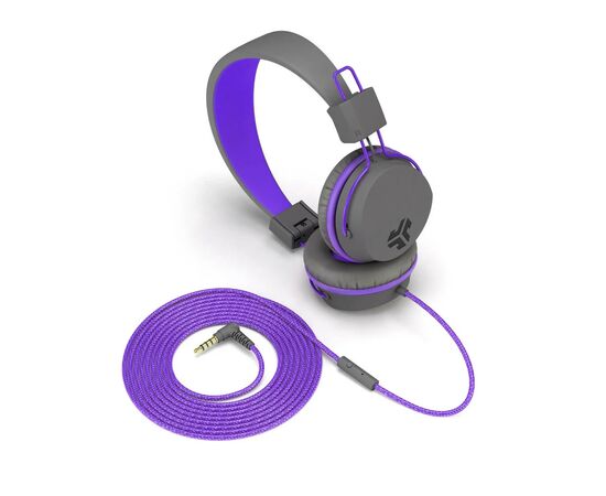 Наушники Jlab JBuddies Studio Kids Wired Graphite/Violet (IEUHJKSTUDIORGRYPRP6), изображение 4 Наушники Jlab JBuddies Studio Kids Wired Graphite/Violet (IEUHJKSTUDIORGRYPRP6), изображение 4