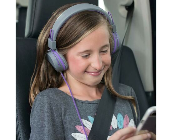 Наушники Jlab JBuddies Studio Kids Wired Graphite/Violet (IEUHJKSTUDIORGRYPRP6), изображение 5 Наушники Jlab JBuddies Studio Kids Wired Graphite/Violet (IEUHJKSTUDIORGRYPRP6), изображение 5