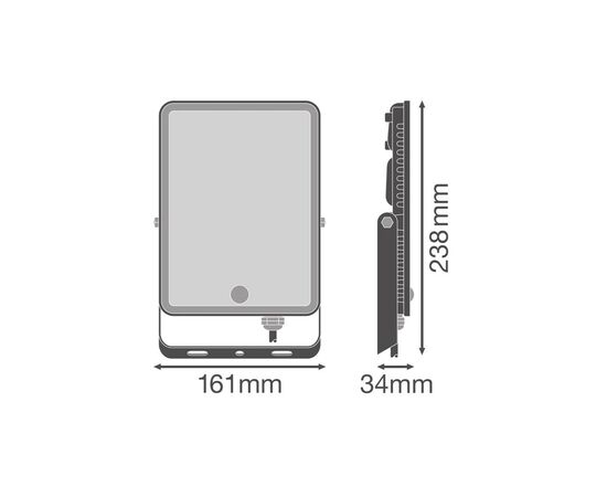 Прожектор LEDVANCE Flood ESSENTIAL SENSOR 50W 840 BK IP65 (4058075768390), изображение 8 Прожектор LEDVANCE Flood ESSENTIAL SENSOR 50W 840 BK IP65 (4058075768390), изображение 8