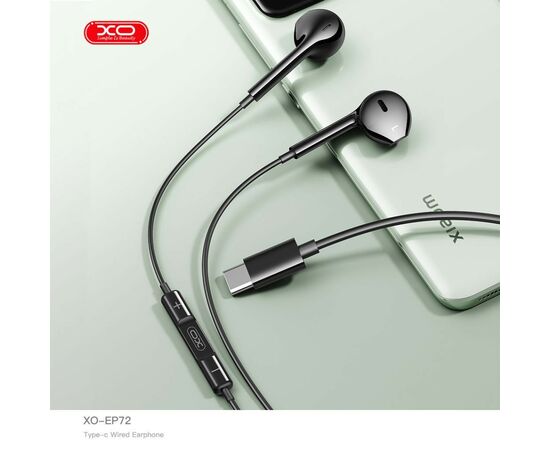 Наушники XO EP72 Type-C Black (XO-EP72BK), изображение 3 Наушники XO EP72 Type-C Black (XO-EP72BK), изображение 3