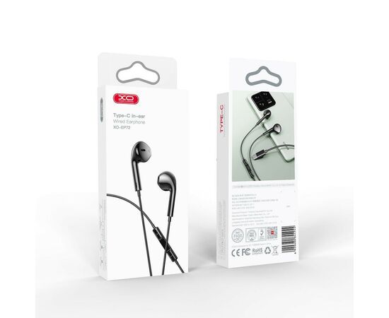 Наушники XO EP72 Type-C Black (XO-EP72BK), изображение 4 Наушники XO EP72 Type-C Black (XO-EP72BK), изображение 4