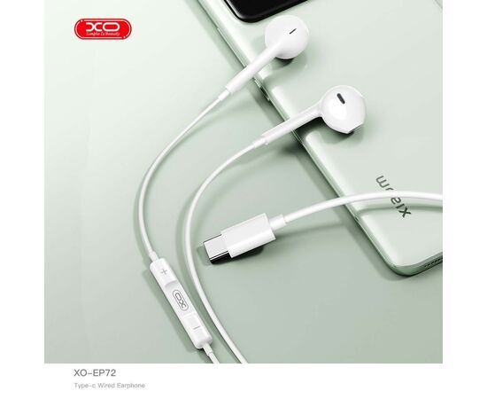Наушники XO EP72 Type-C White (XO-EP72WH), изображение 3 Наушники XO EP72 Type-C White (XO-EP72WH), изображение 3