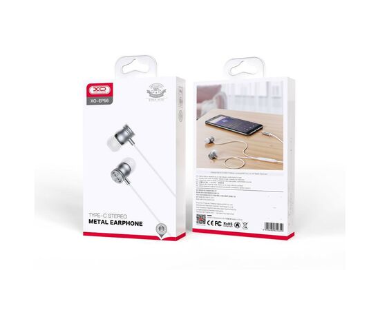 Наушники XO EP56 Type-C Silver (XO-EP56SL), изображение 3 Наушники XO EP56 Type-C Silver (XO-EP56SL), изображение 3