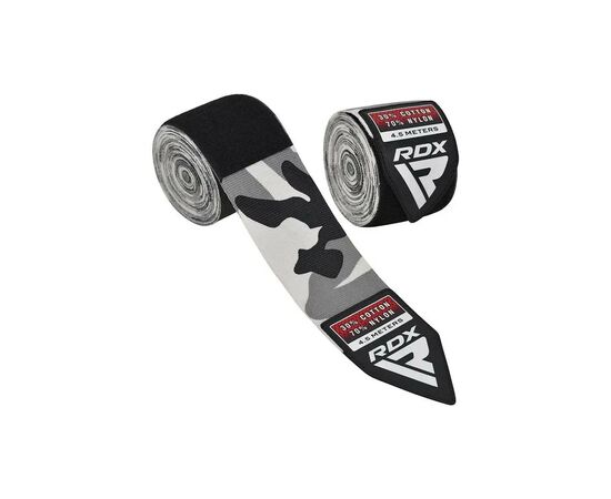 Бинт для спорта RDX для боксу WX Professional Boxing Hand Wraps Camo Grey (4.5м.) (HWX-RC+)