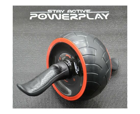 Ролик для пресса PowerPlay зі зворотним механізмом AB Wheel Pro Чорно-червоний (PP_4326_Black/Red), изображение 6 Ролик для пресса PowerPlay зі зворотним механізмом AB Wheel Pro Чорно-червоний (PP_4326_Black/Red), изображение 6