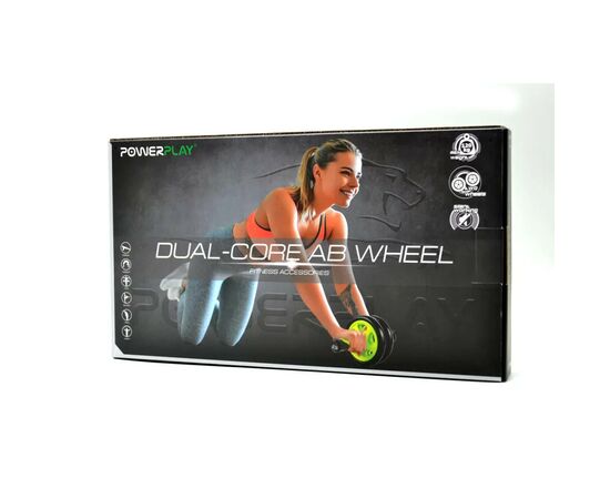 Ролик для пресса PowerPlay подвійний Dual-Core Ab Wheel Чорно-зелений (PP_4327_Black/Green), изображение 10 Ролик для пресса PowerPlay подвійний Dual-Core Ab Wheel Чорно-зелений (PP_4327_Black/Green), изображение 10