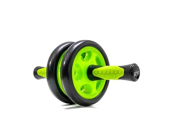 Ролик для пресса PowerPlay подвійний Dual-Core Ab Wheel Чорно-зелений (PP_4327_Black/Green), изображение 2 Ролик для пресса PowerPlay подвійний Dual-Core Ab Wheel Чорно-зелений (PP_4327_Black/Green), изображение 2