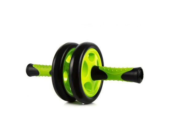 Ролик для пресса PowerPlay подвійний Dual-Core Ab Wheel Чорно-зелений (PP_4327_Black/Green), изображение 4 Ролик для пресса PowerPlay подвійний Dual-Core Ab Wheel Чорно-зелений (PP_4327_Black/Green), изображение 4